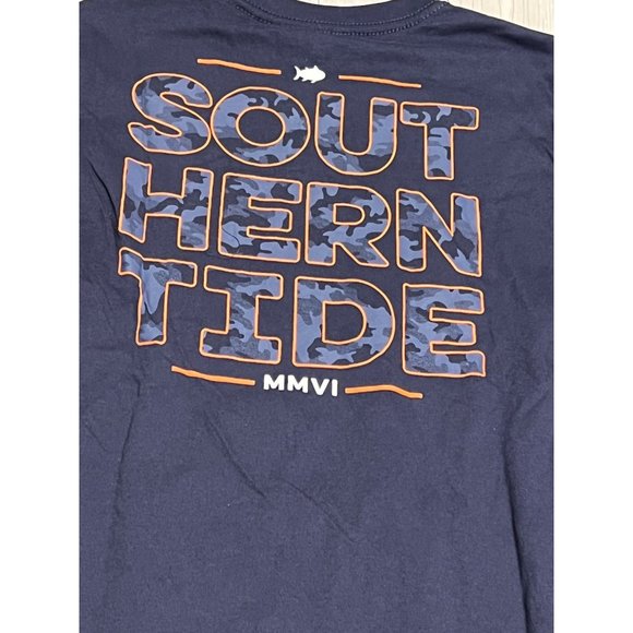 Southern Tide Skipjack fishing  boat long sleeve shirt Camo Stack Youth YM YXL - Picture 2 of 4